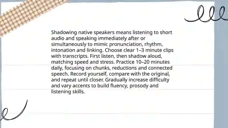 Practising new language 4