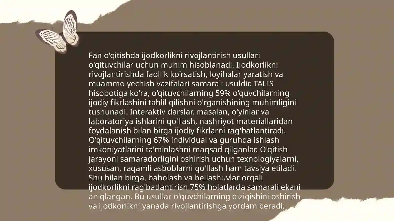 Kreativ pedagogika fanini oʻqitish 4