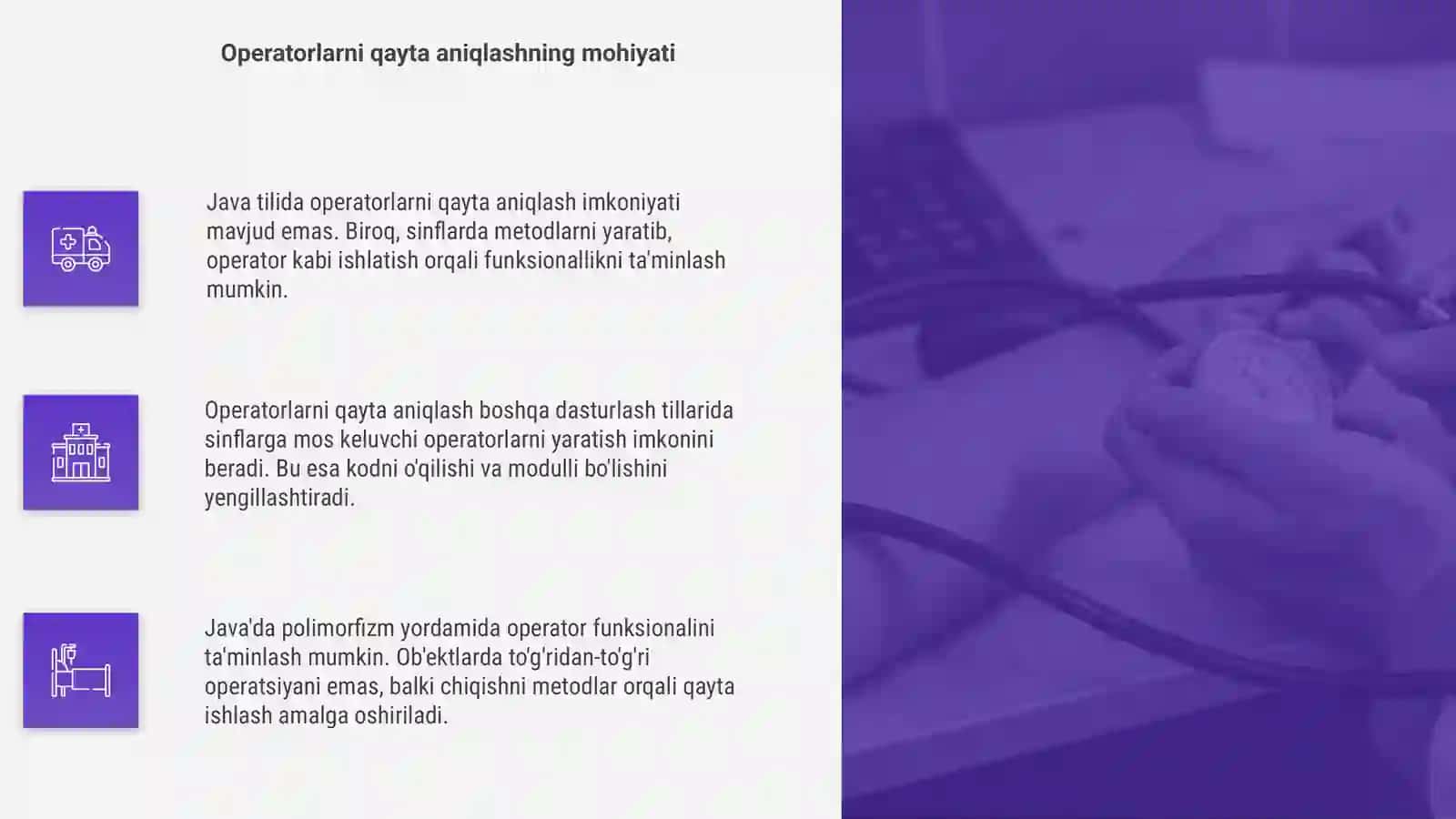 Java tilida operatorlarni qayta aniqlash 4