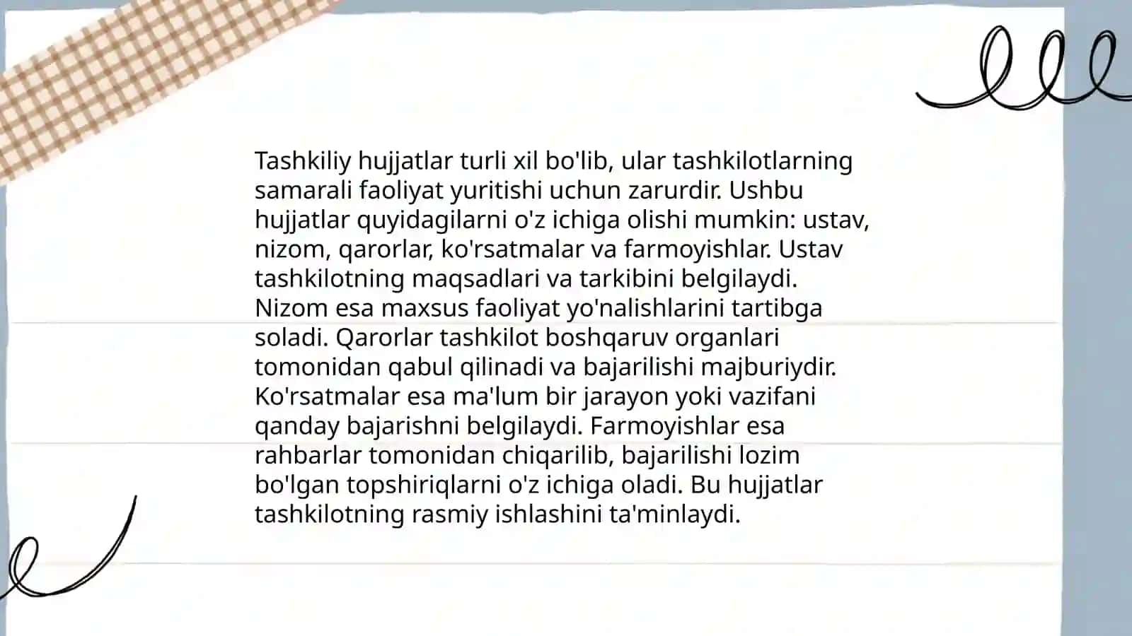 Tashkiliy hujjatlar va ularni rasmiylashtirish 4