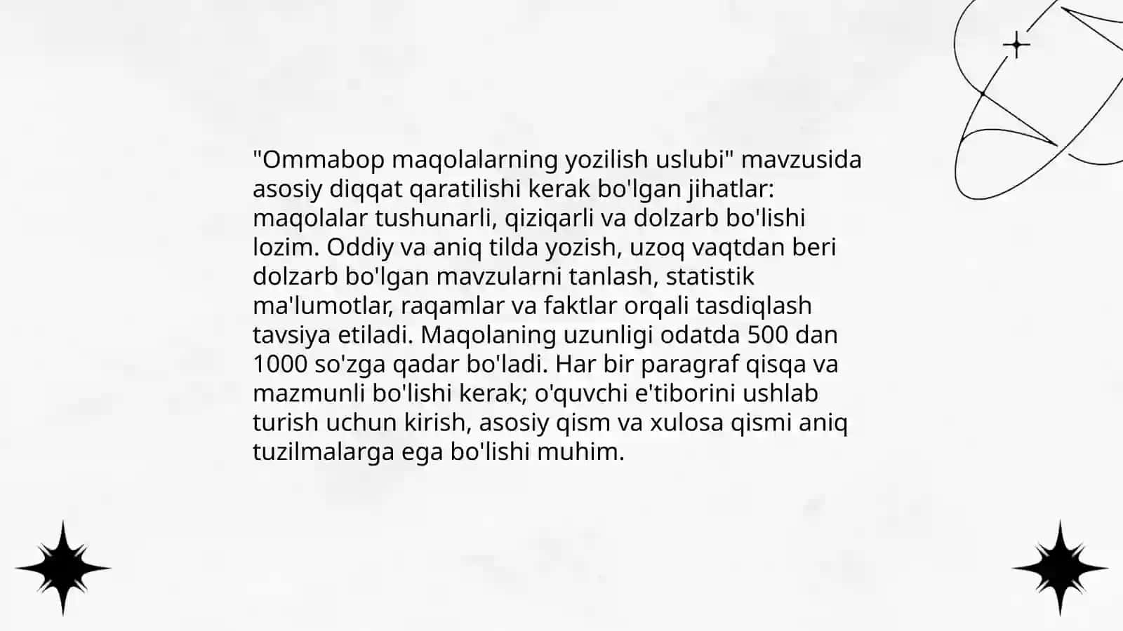 Ilmiy va ommabop maqolalarning farqli xususiyatlarini o'rganish 4