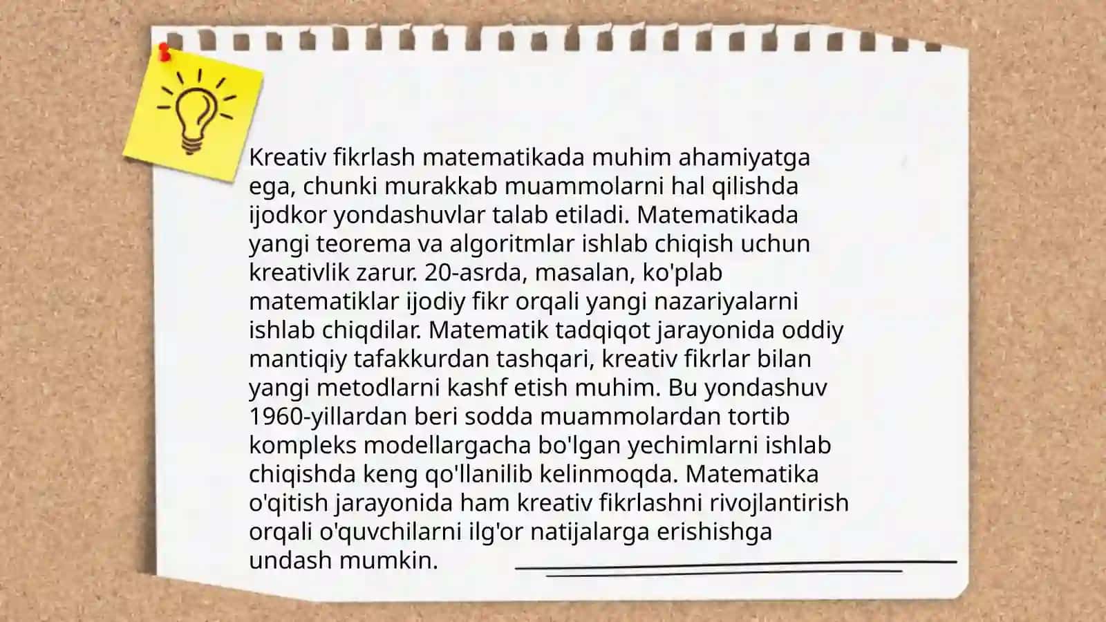 Matematika darslarida kreativ fikrlashni rivojlantirush metodikasi 4