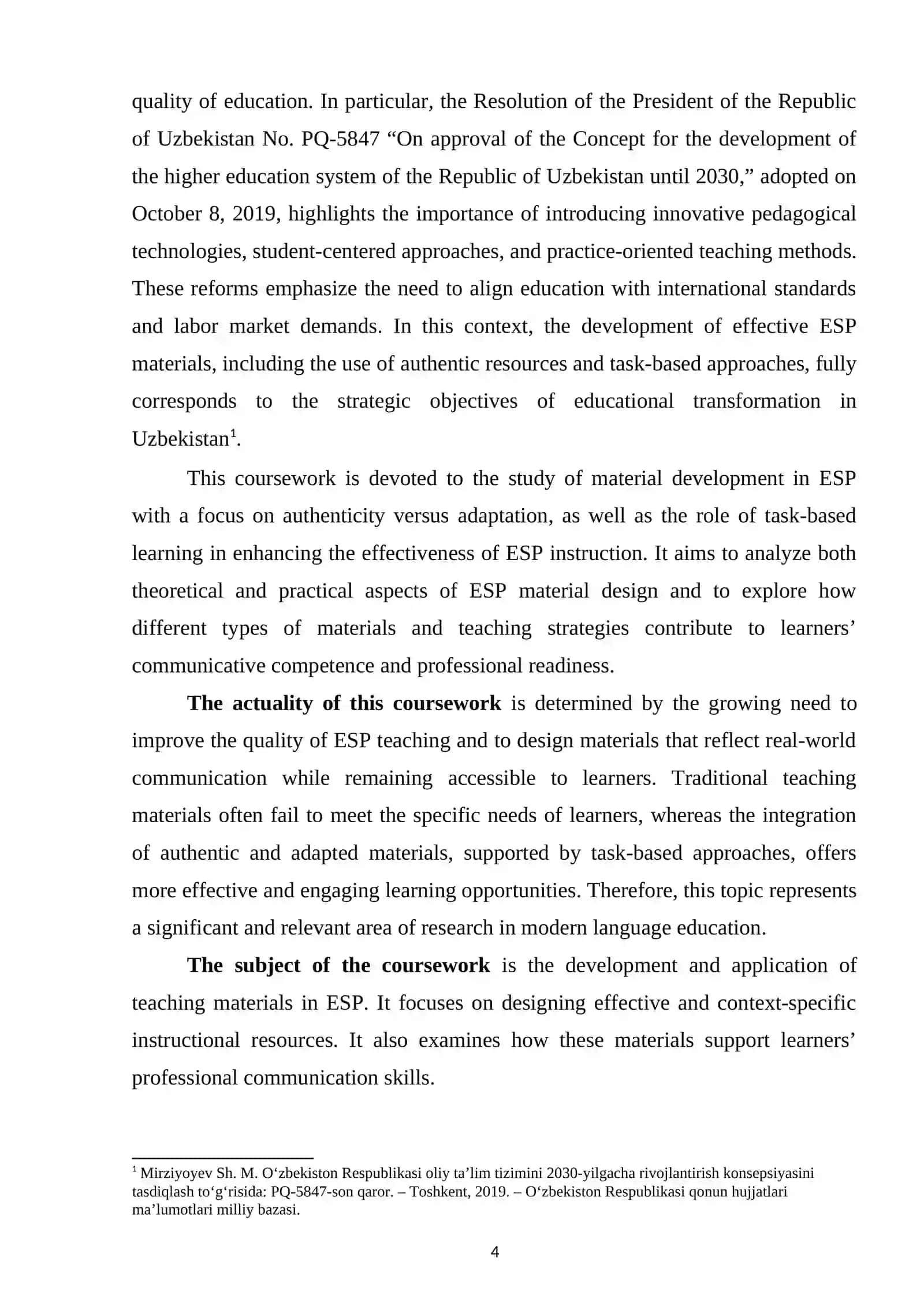USING TASK-BASED LEARNING IN ESP CLASSROOMS 4