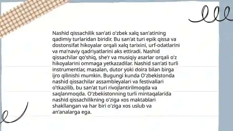 Individual ijodkorning xalq og'zaki ijodidan foydalanish mahorati 4