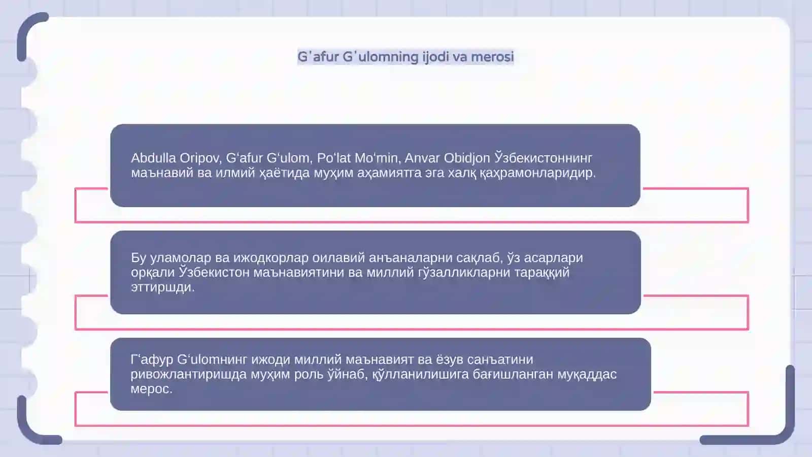 Abdulla Oripov, Gʻafur Gʻulom, Poʻlat Moʻmin, Anvar Obidjon hayoti va ijodi 4