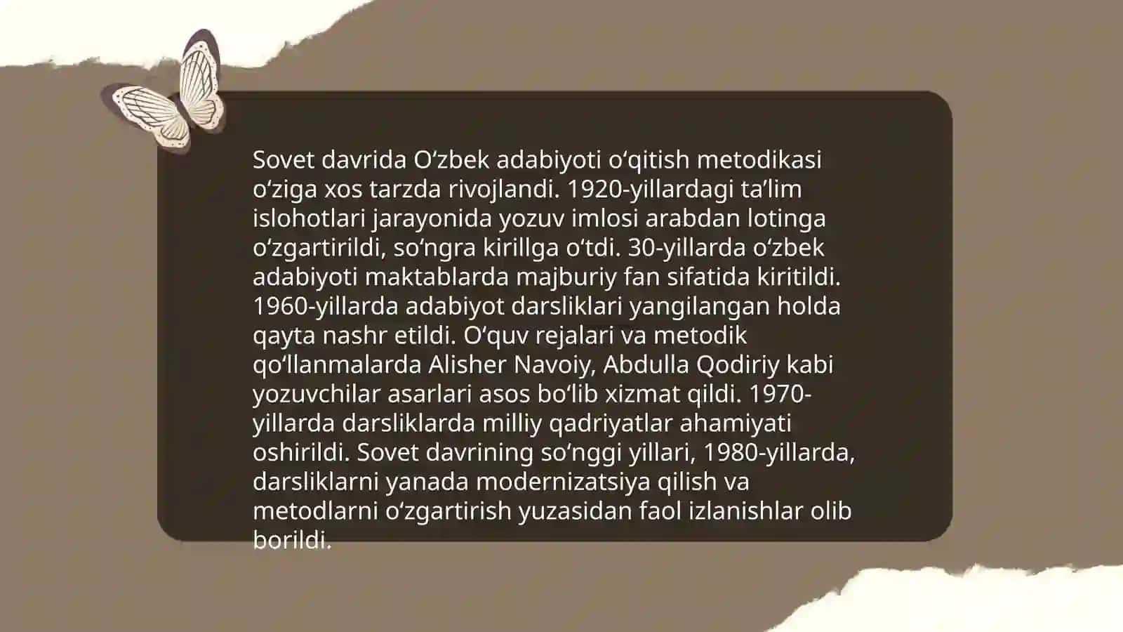 Oʻzbek adabiyoti oʻqitish metodikasi tarixi va shakllanish taraqqiyoti 4
