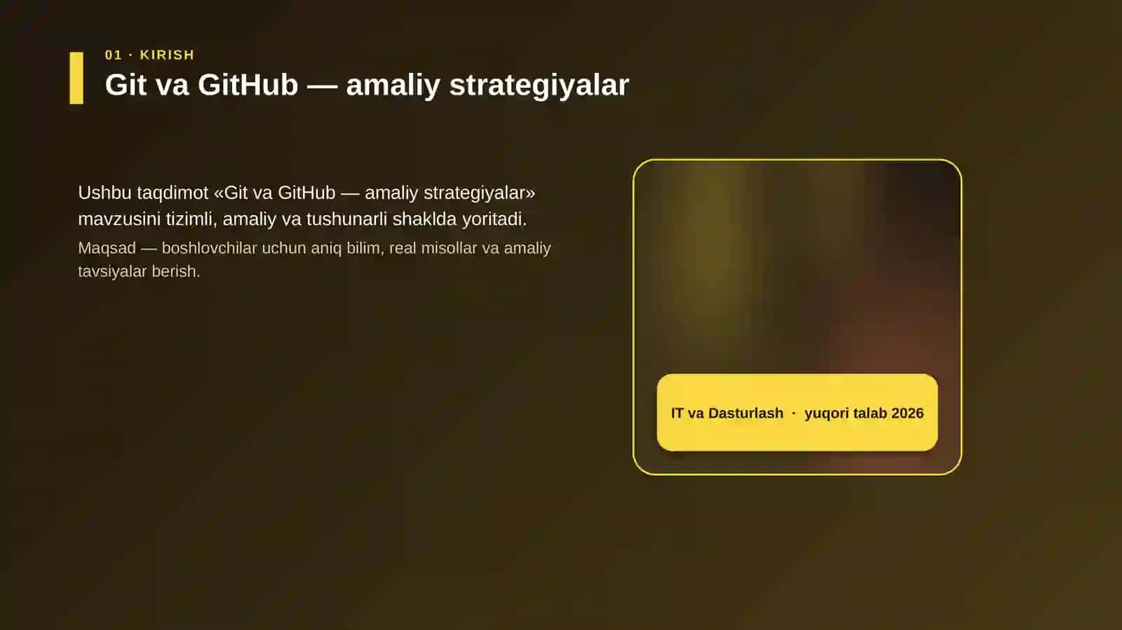 Git va GitHub — amaliy strategiyalar 4