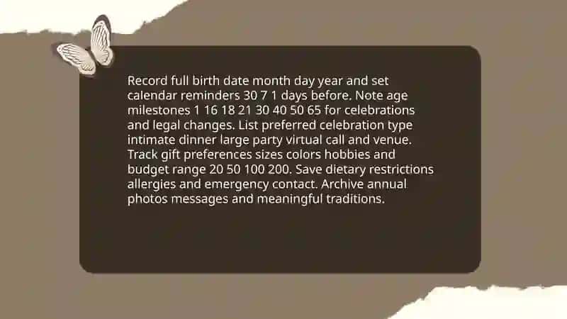 Dates to remember 4