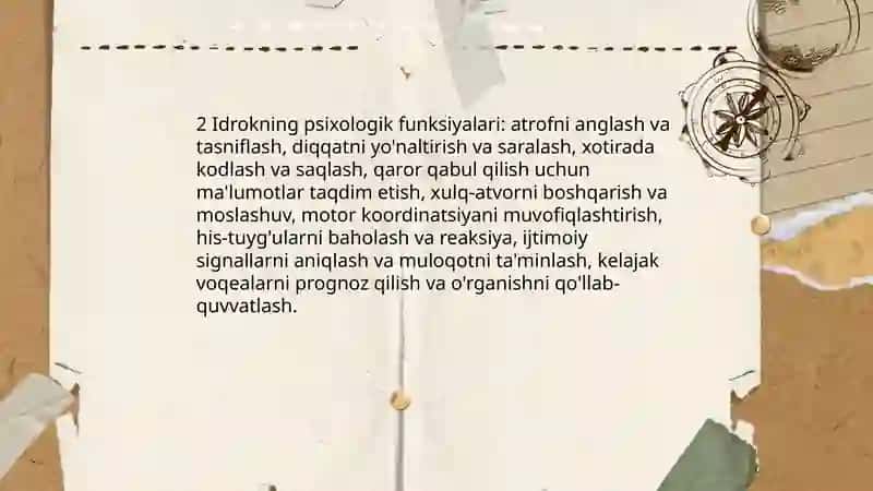 Idrok haqida tushuncha va uning xususiyatlari 4