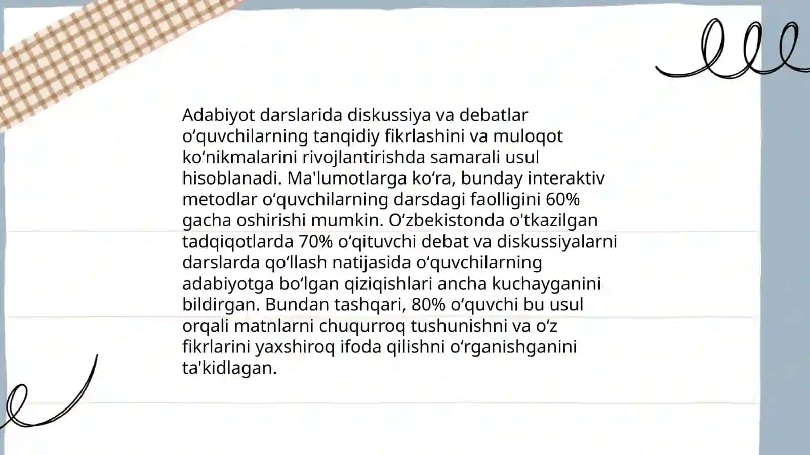 Interfaol usullar Adabiyot darslarida 4