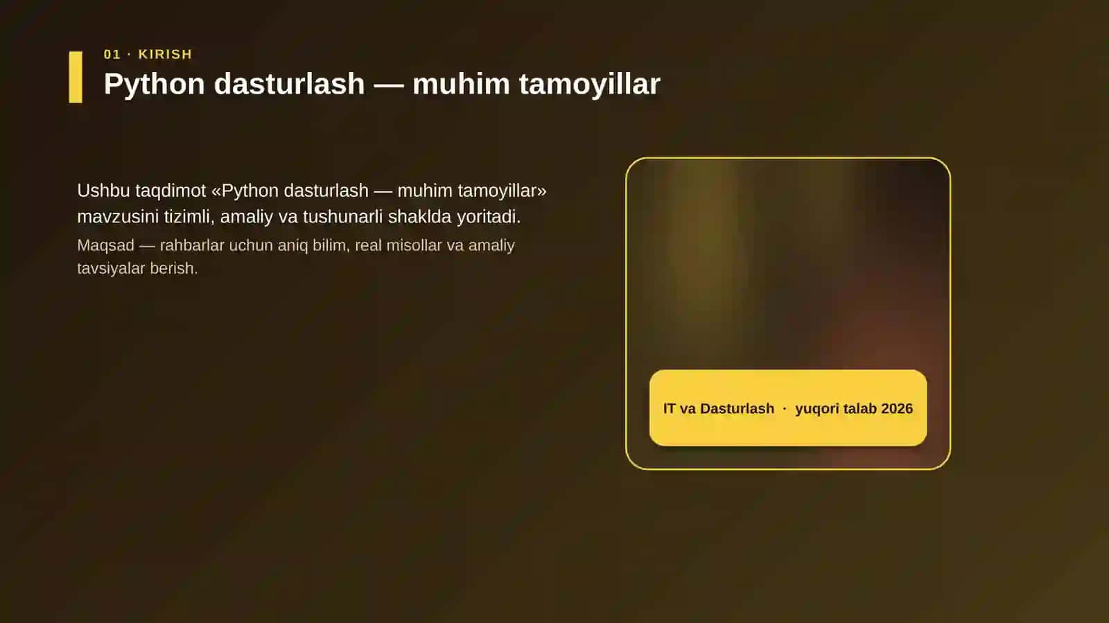 Python dasturlash — muhim tamoyillar 4
