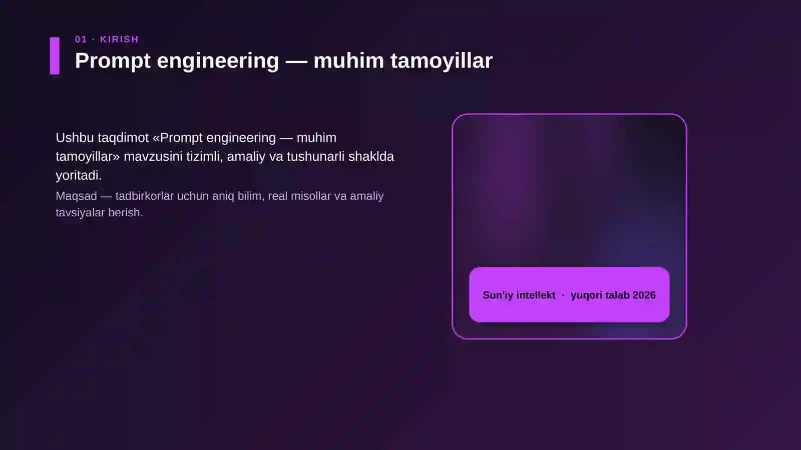 Prompt engineering — muhim tamoyillar 4