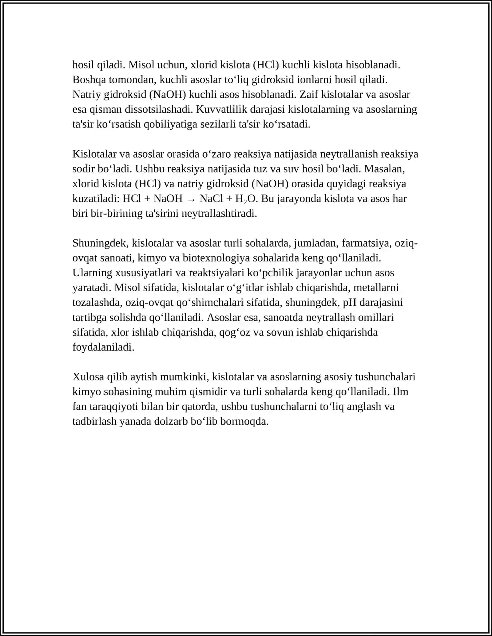 KISLOTALAR VA ASOSLAR 4