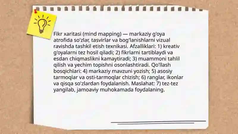 Ijodiy tafakkurni rivojlantirish usullari 4