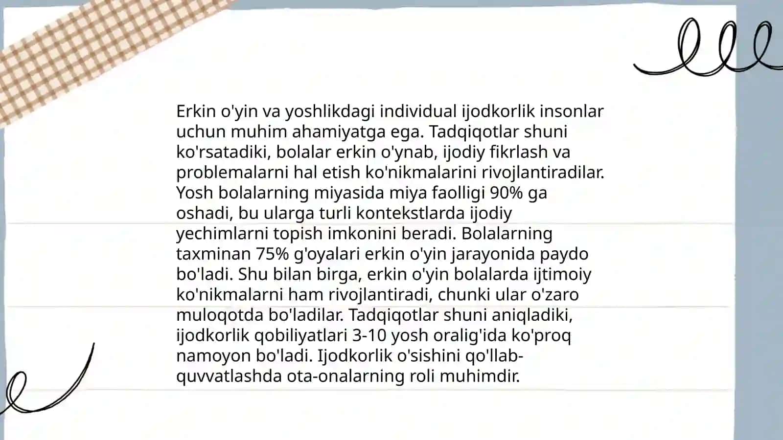 O'yin maktabgacha yoshdagi bolaning yetakchi faoliyati sifatida 4
