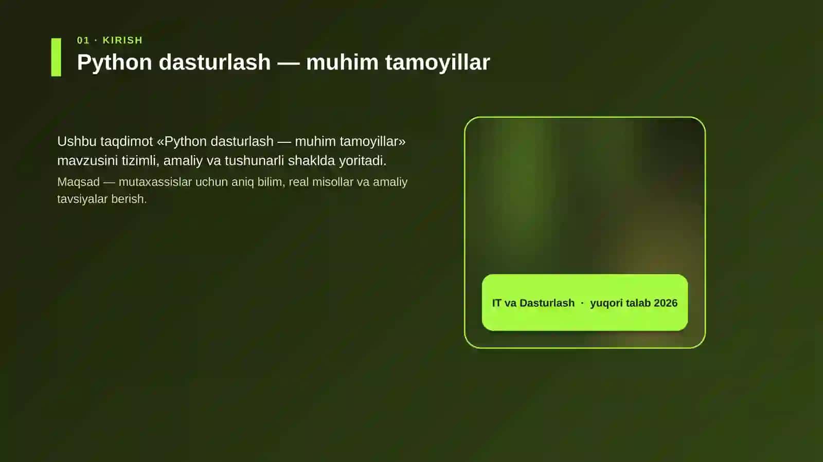 Python dasturlash — muhim tamoyillar 4