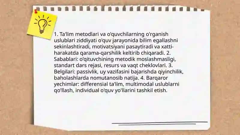 Pedagogik ziddiyatlarni keltirib chiqaruvchi omillar 4