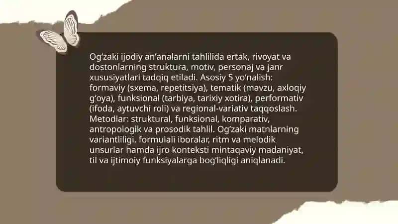 Oʻlka xalq ogʻzaki ijodi va badiiy adabiyotini oʻrganish 4