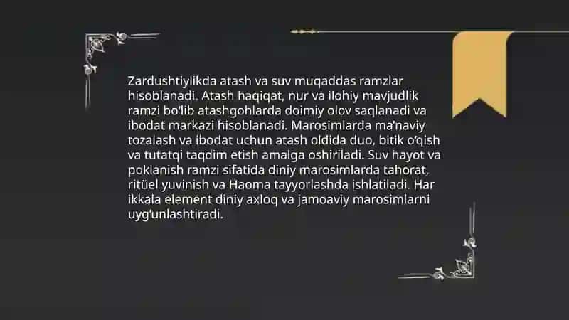Zardushtiylik ta'limotida urf-odat,marosim, ma'naviy-axloqiy qarashlar 4