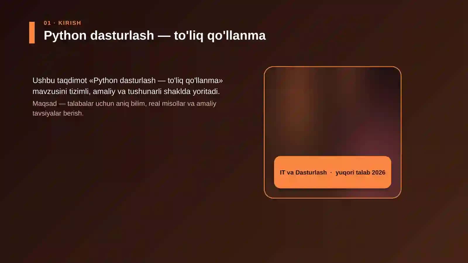 Python dasturlash — to'liq qo'llanma 4