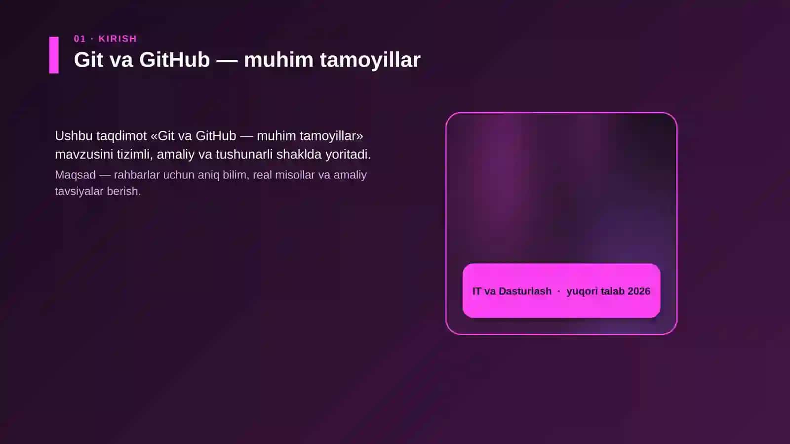 Git va GitHub — muhim tamoyillar 4
