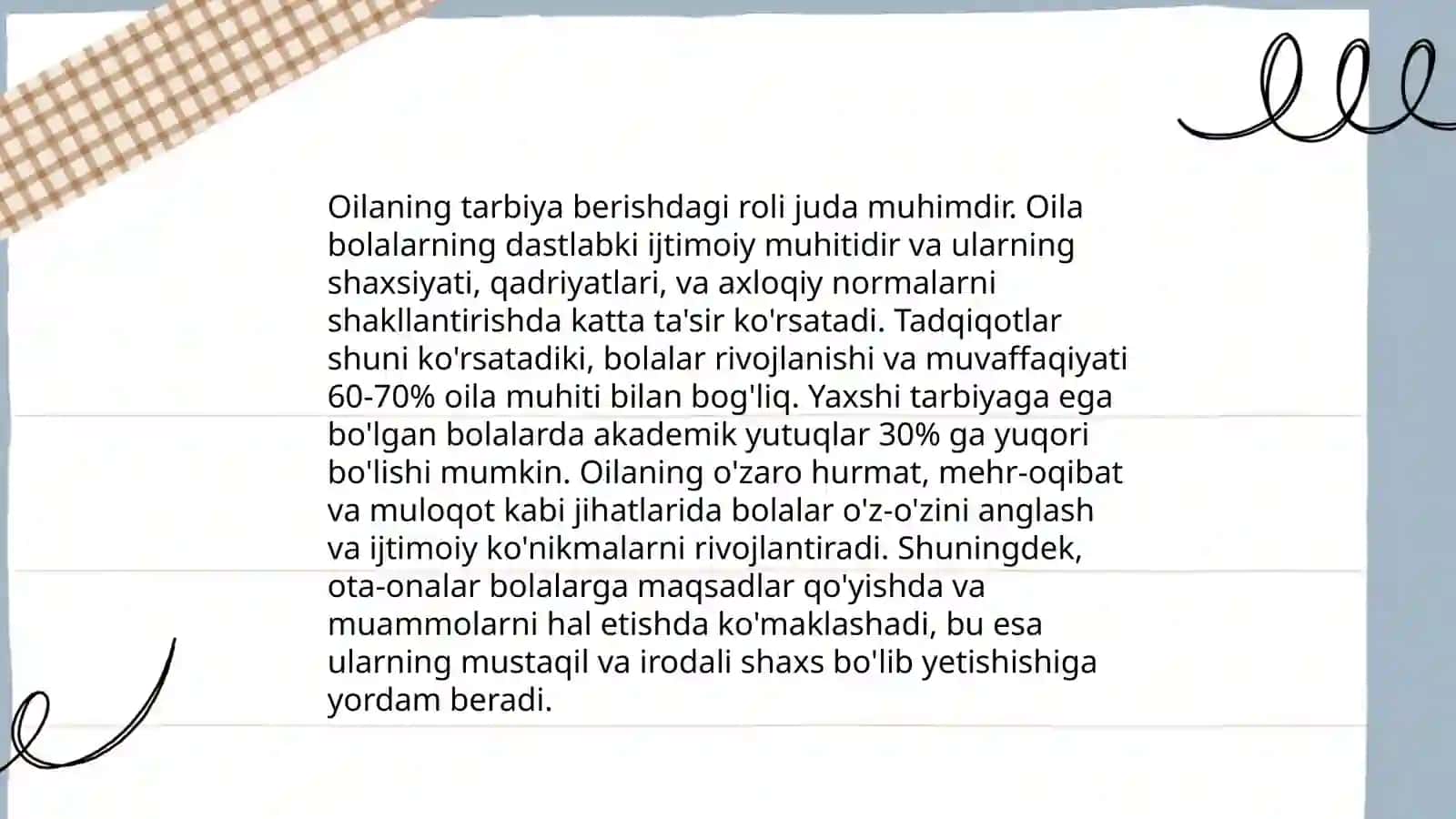 Oilaning jamiyatdagi o'rni 4