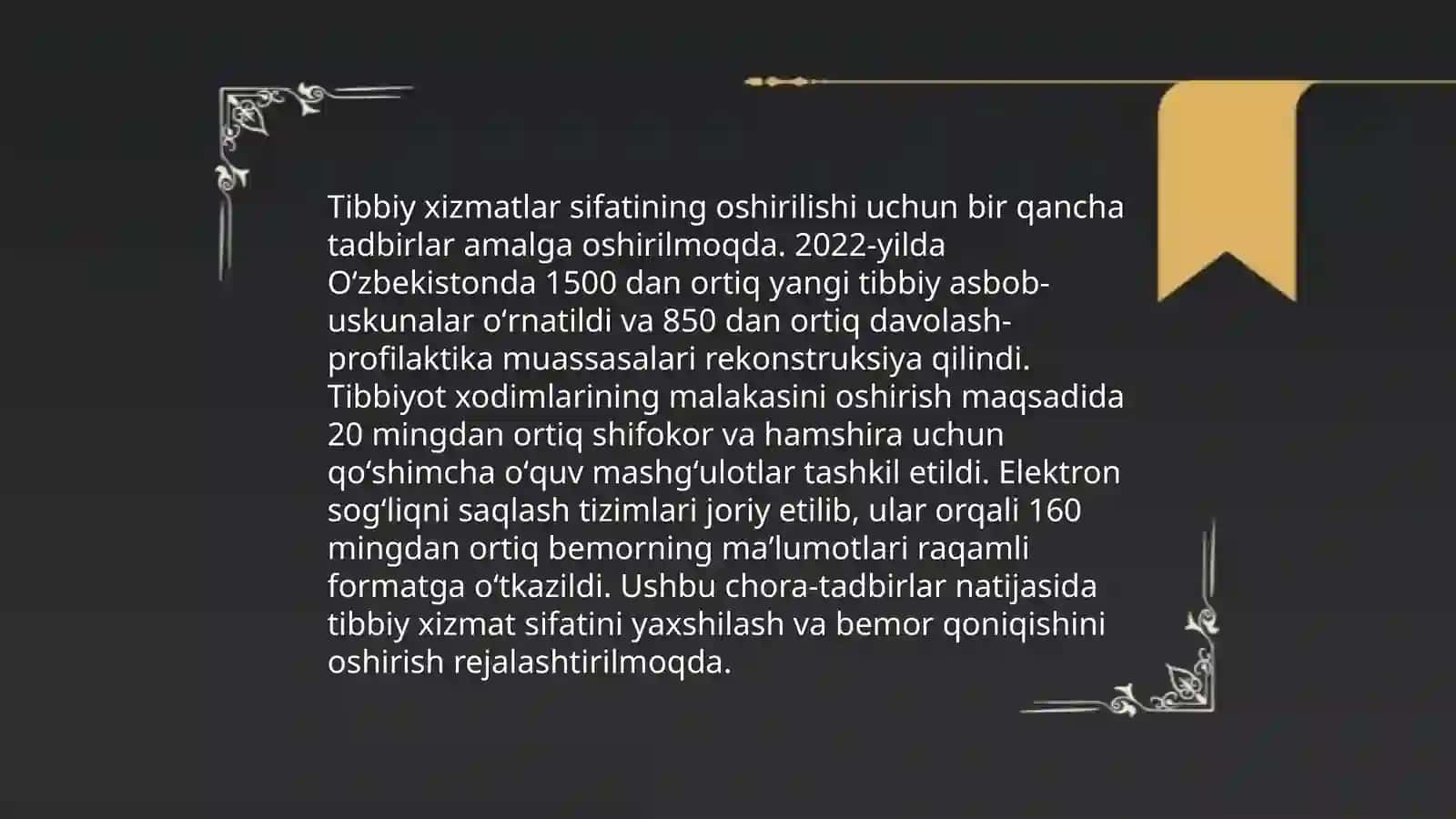 Oʻzbekistonda sogʻliqni saqlash tizimidagi islohotlar 4
