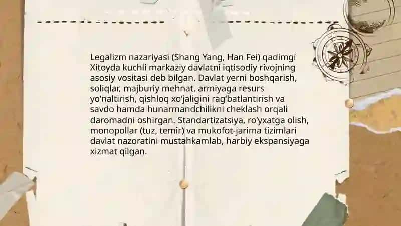 Qadimgi Xitoydagi iqtisodiy gʻoyalar 4