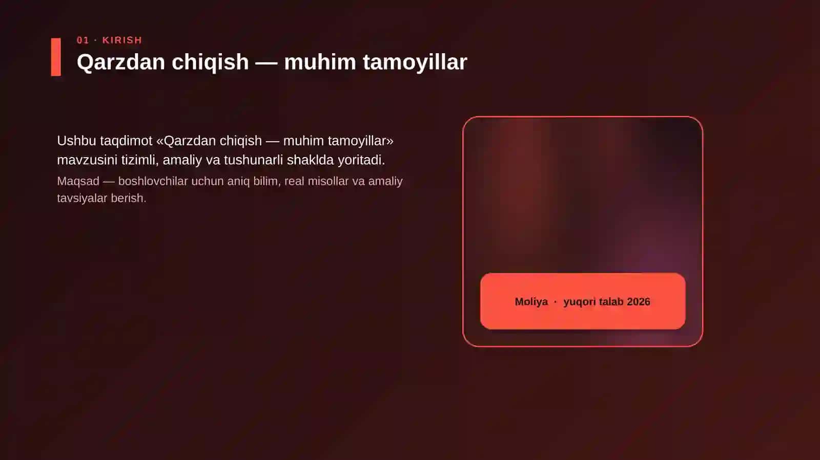 Qarzdan chiqish — muhim tamoyillar 4