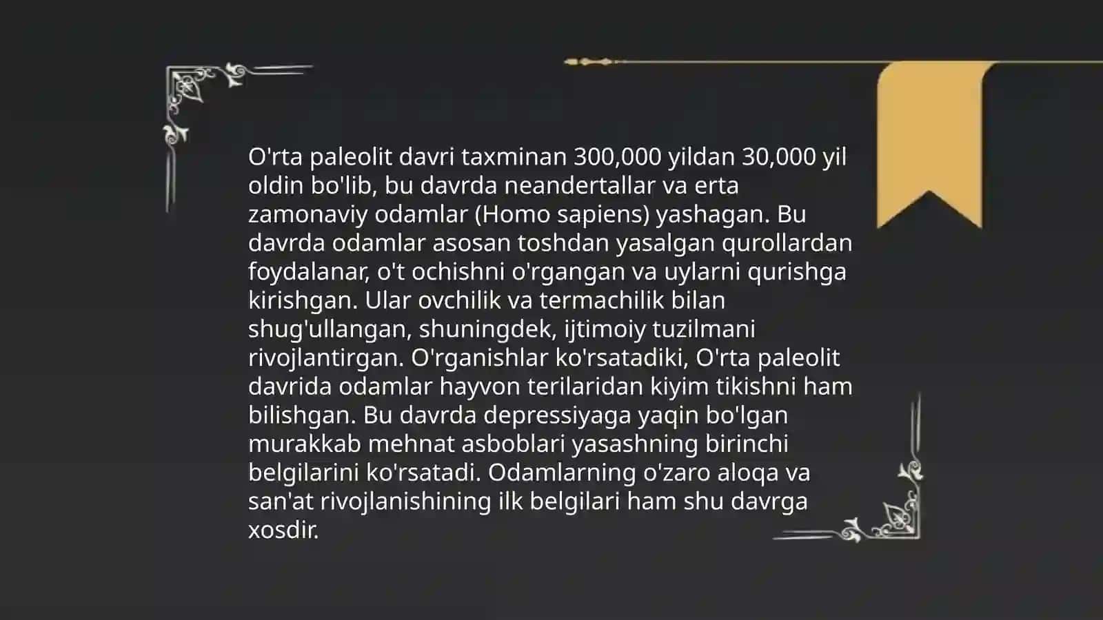 O'rta paleolit davri yodgorliklari 4