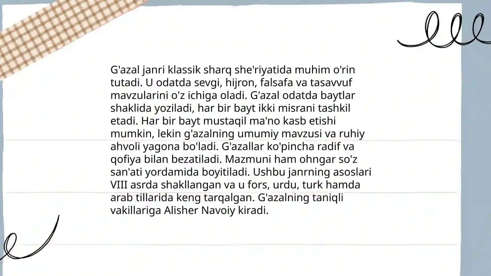 Mustaqillik davri she'riyatida g'azal janri tipologiyasi 4