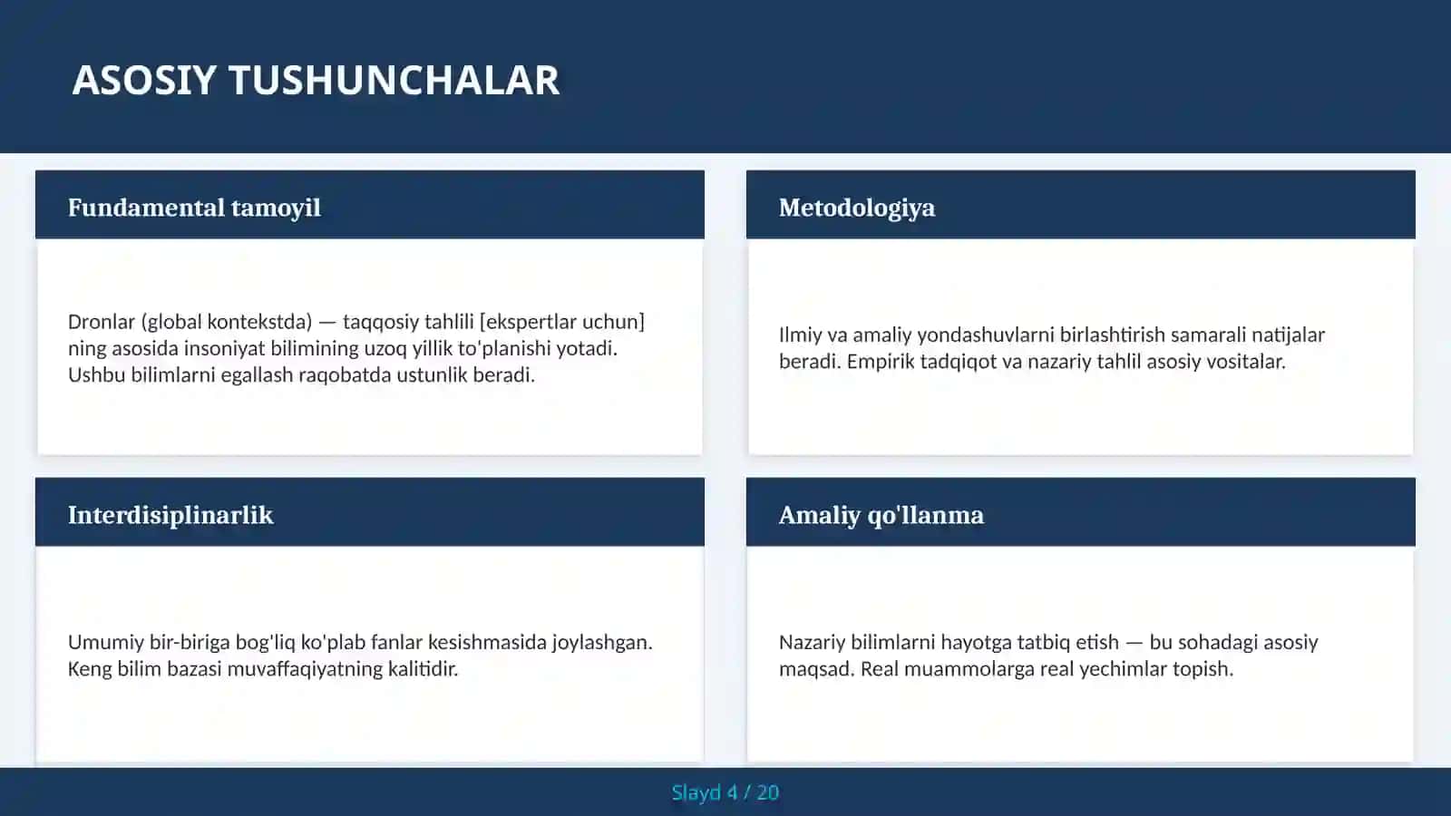 DRONLAR (GLOBAL KONTEKSTDA) — TAQQOSIY TAHLILI [EKSPERTLAR UCHUN] 4