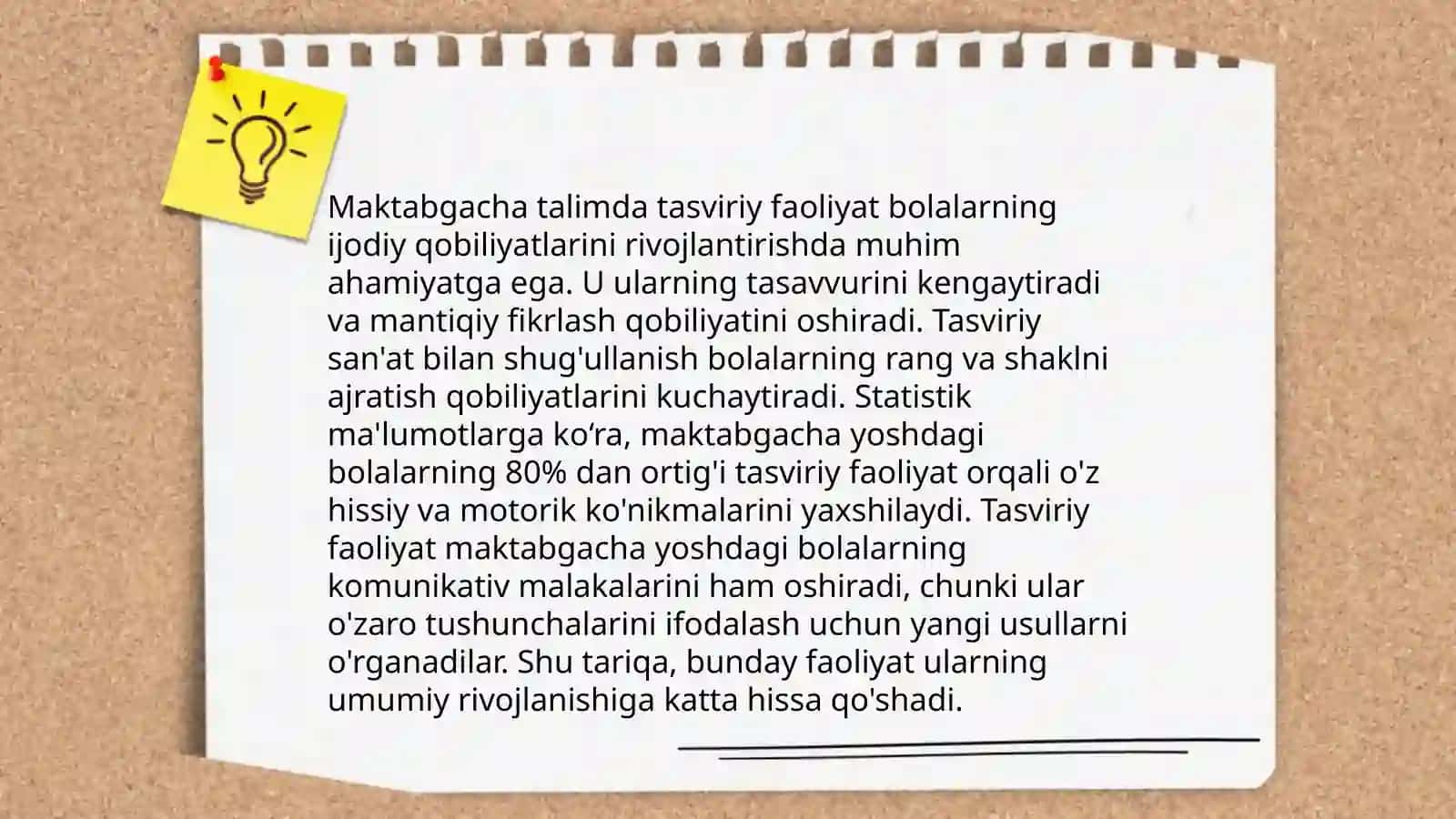 Maktabgacha talimda tasviriy faoliyat mashğulotini loyihalashtirish loyihalashtirish 4