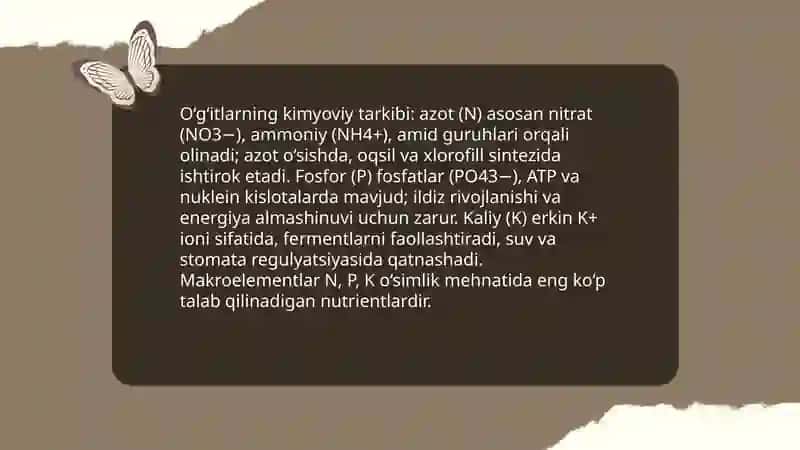 Mineral o‘g‘itlar ishlab chiqarishning nazariy asoslari 4