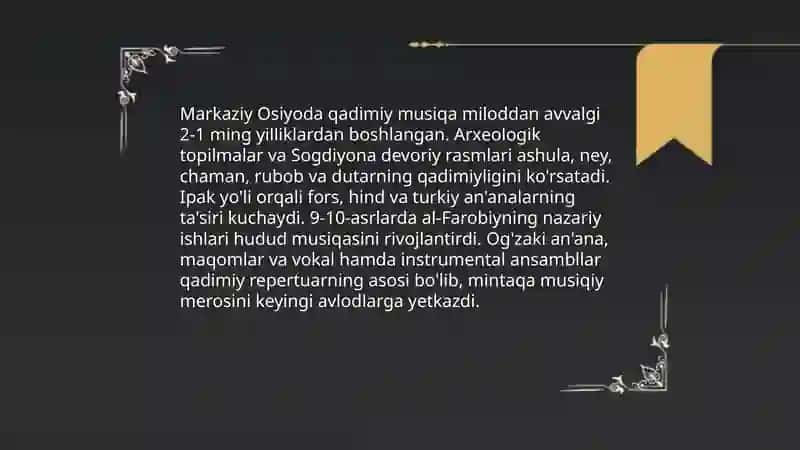 Qadimgi musiqiy merosimiz haqida 4