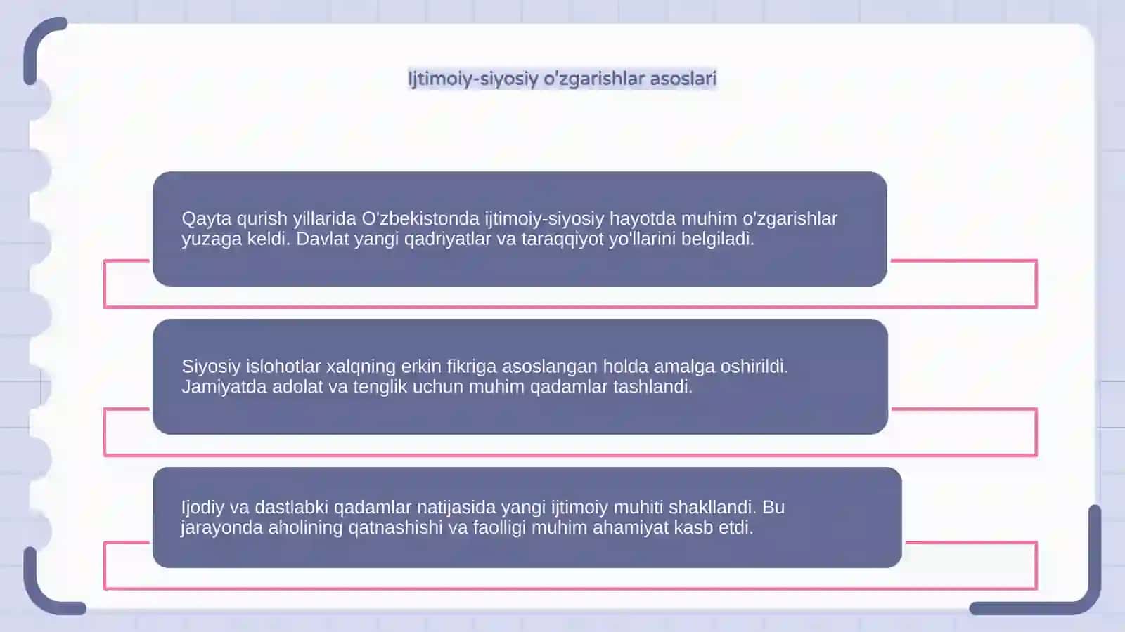 Qayta qurish yillarida Oʻzbekistondagi ijtimoiy-siyosiy hayot 4