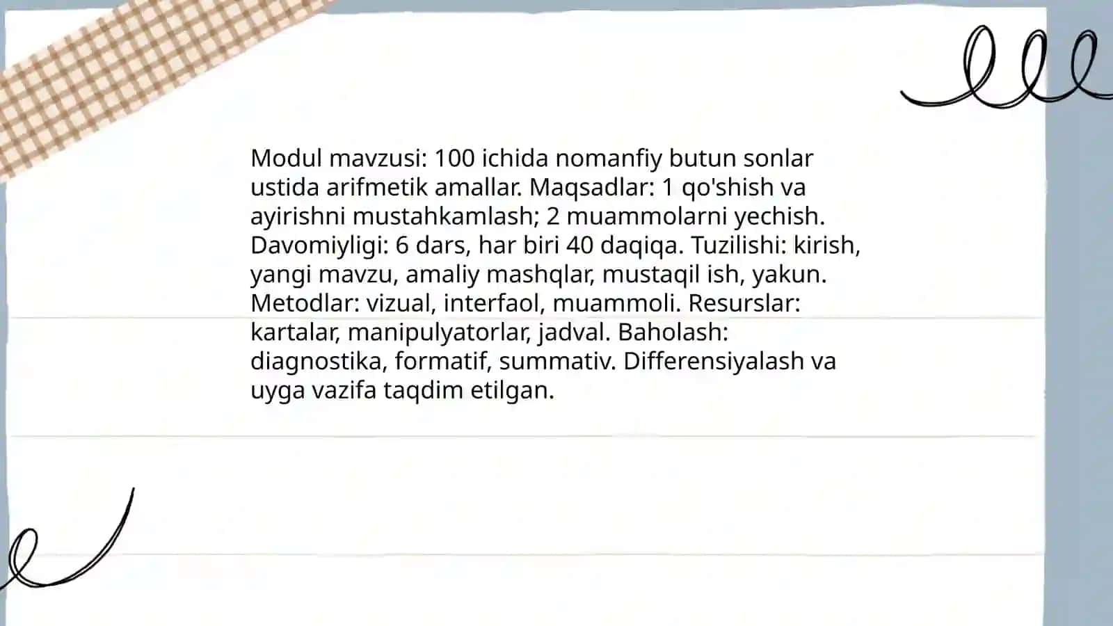 100ichida nomanfiy butun sonlar ustida arifmetik amallarni o'rgatish metodikasi 4