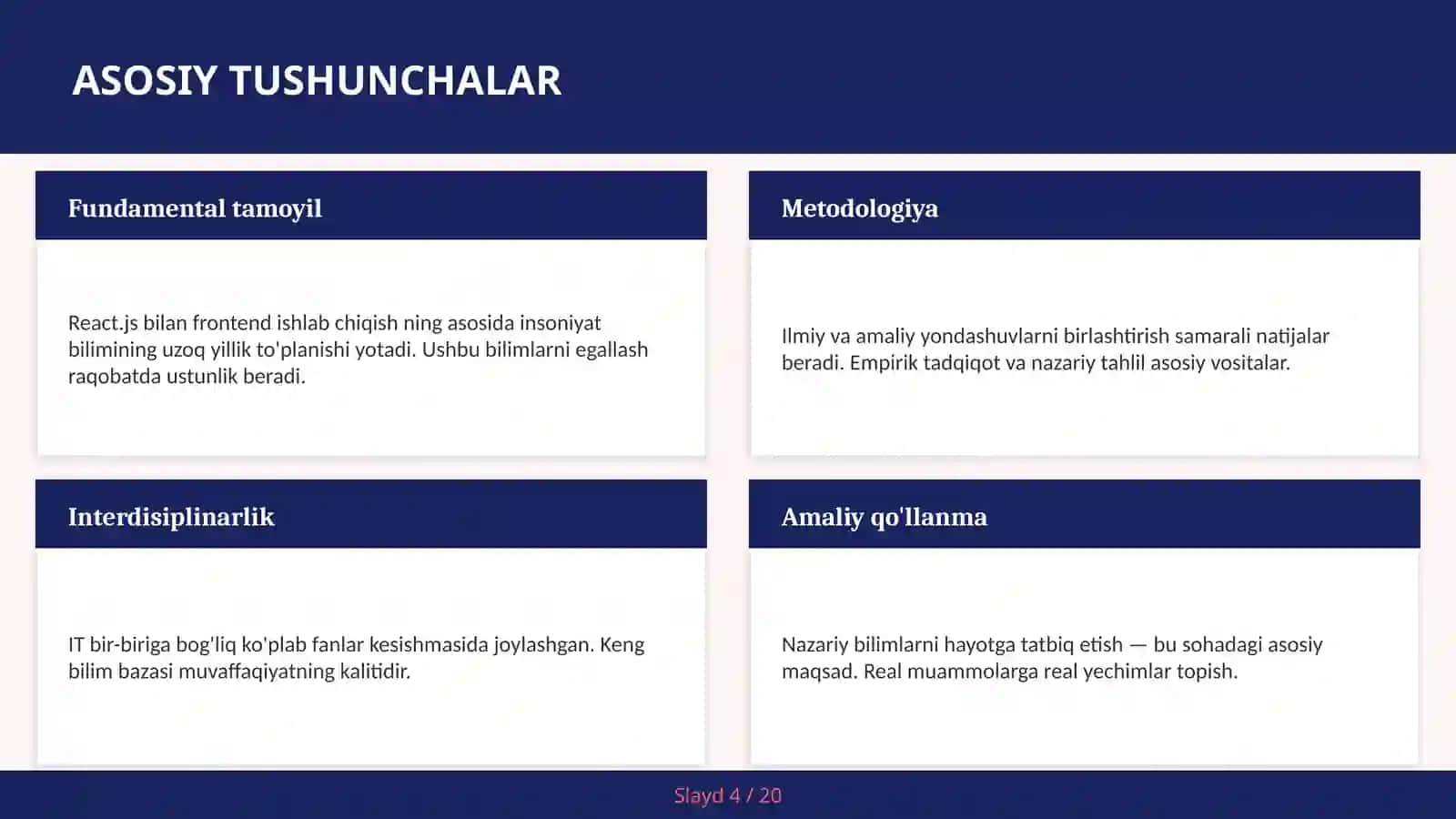 KIRISH: React.js bilan frontend ishlab chiqish 4