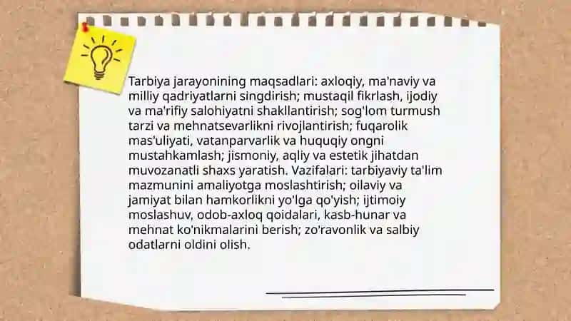 Tarbiya jarayonining mohiyati va mazmuni 4