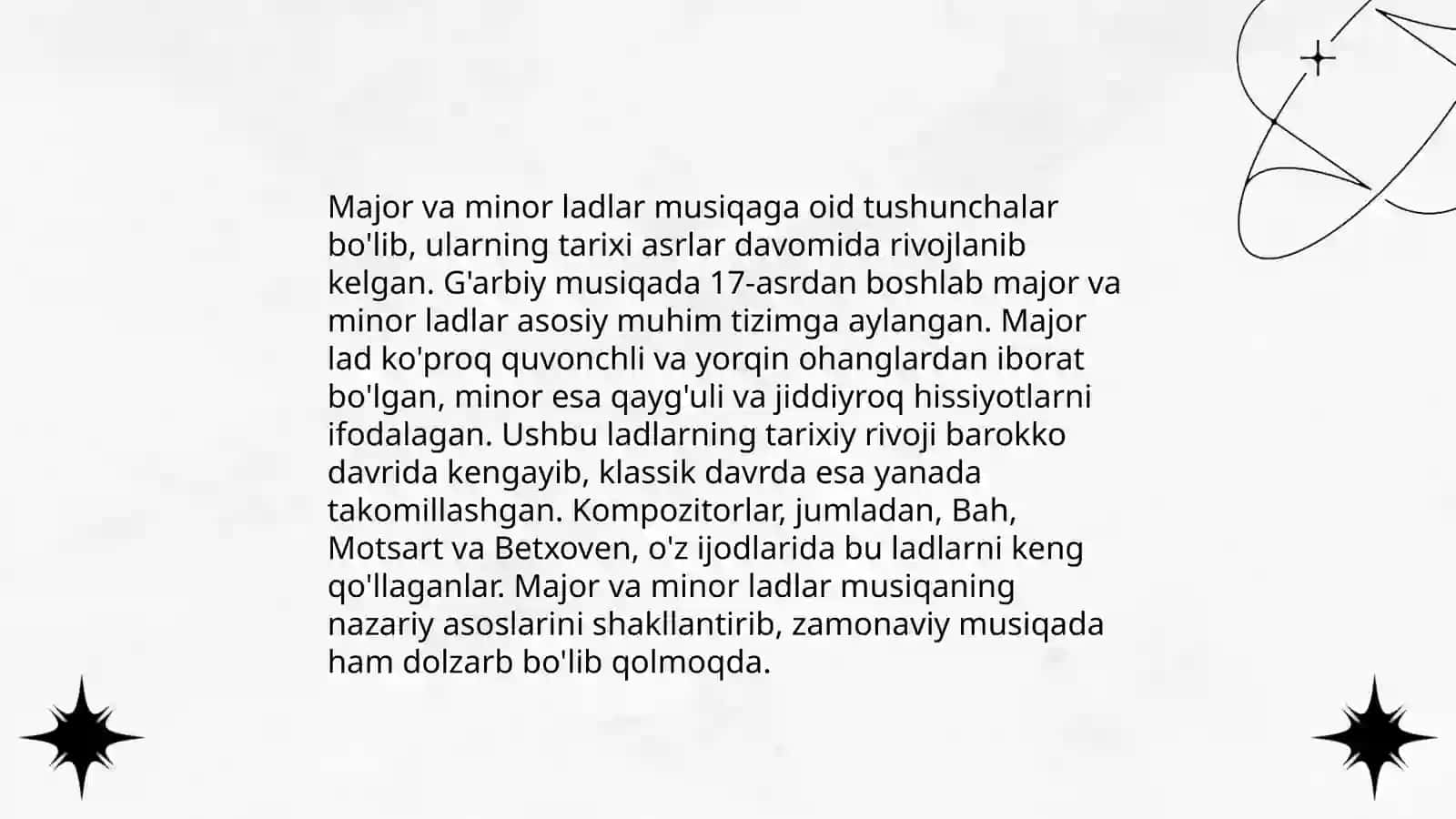 Major va Minor ladlari 4