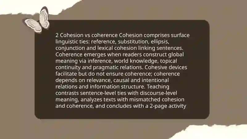 Coherence in Discourse 4