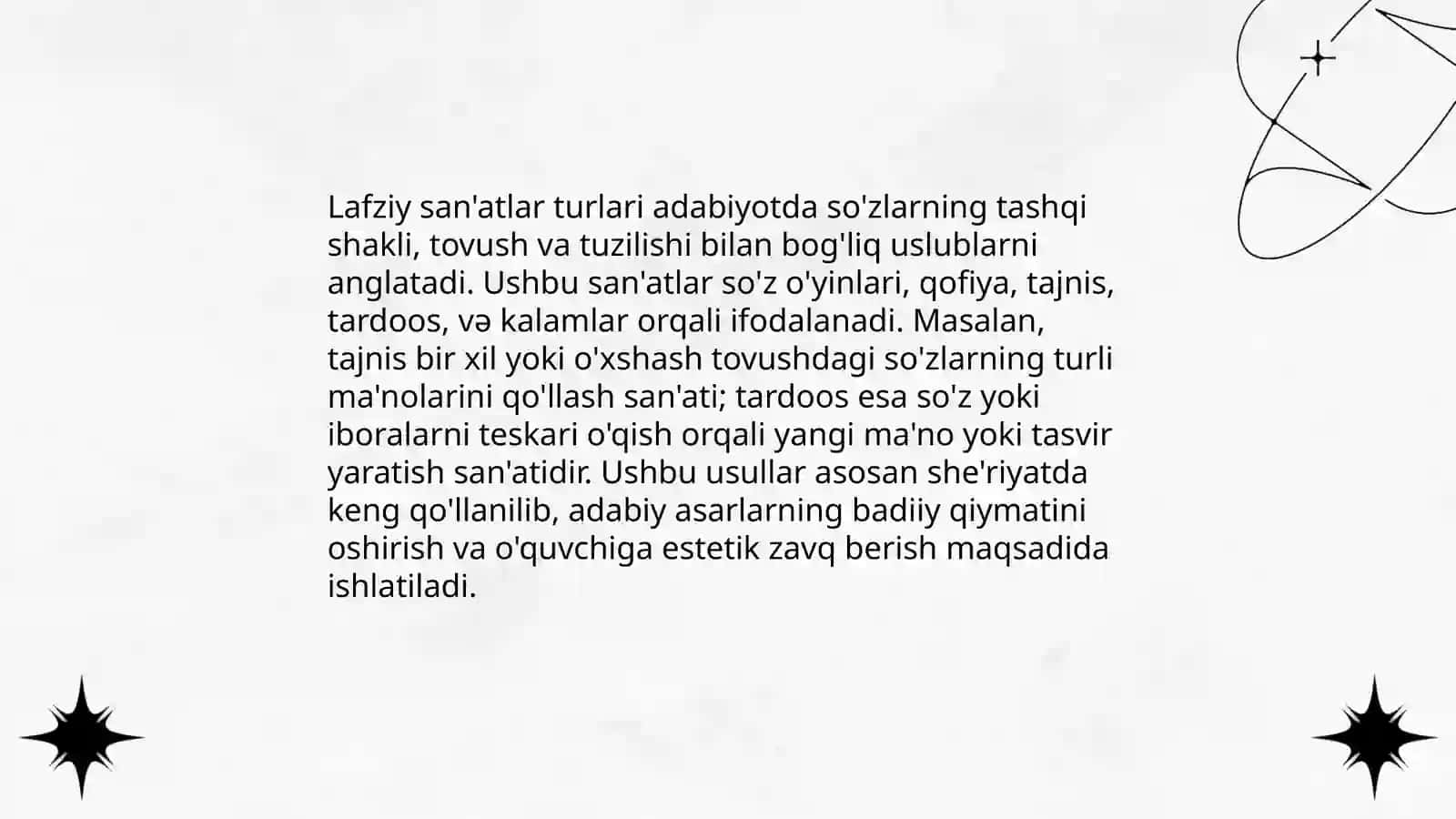 Ma'naviy va lafziy san'atlar.Mumtoz qofiya turlari 4