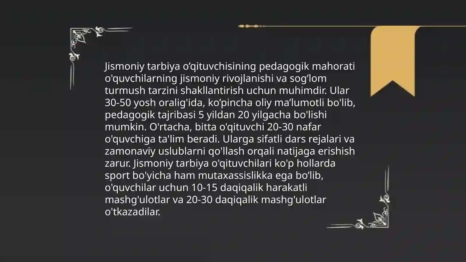 Jismoniy tarbiya va sport o’qituvchisining tarbiyaviy faoliyati tizimi va pedagogik mahorati 4