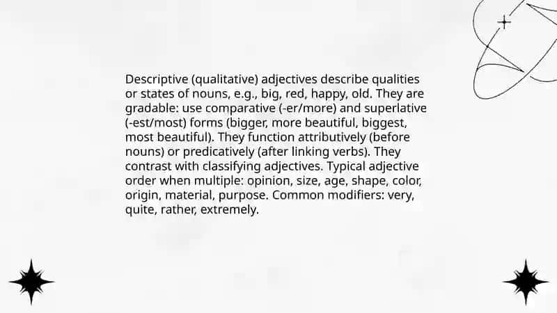 The adjective 4