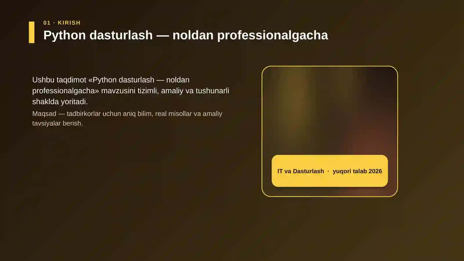 Python dasturlash — noldan professionalgacha 4