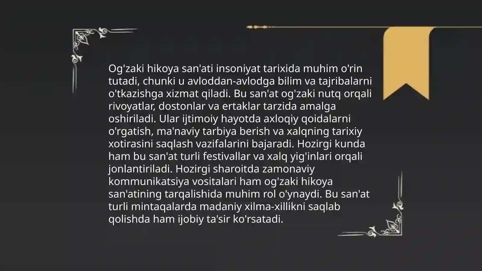 Sharqiy Osiyo hududida birinchi og 'zaki hikoyalar 4