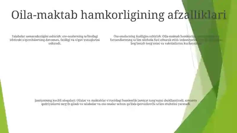 Maktabgacha Ta'lim Tashkilotining Oila Bilan Ishlash Bo'Yicha 4