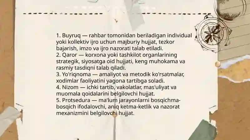 Tashkiliy hujjatlar va ularni rasmiylashtirish 4