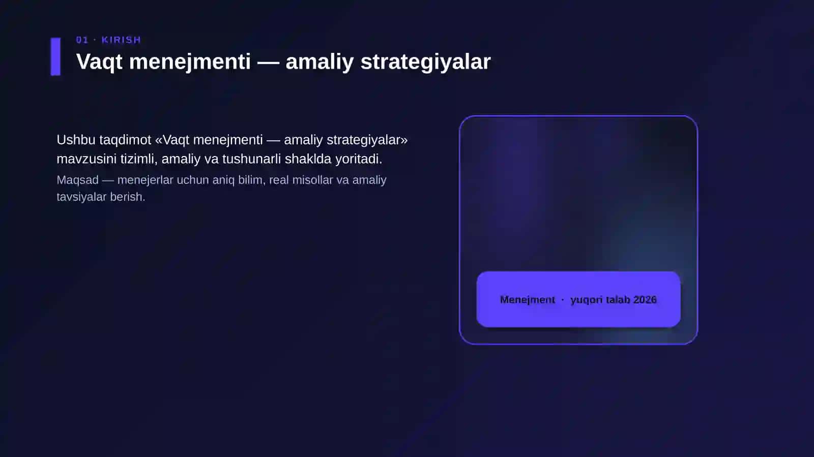Vaqt menejmenti — amaliy strategiyalar 4