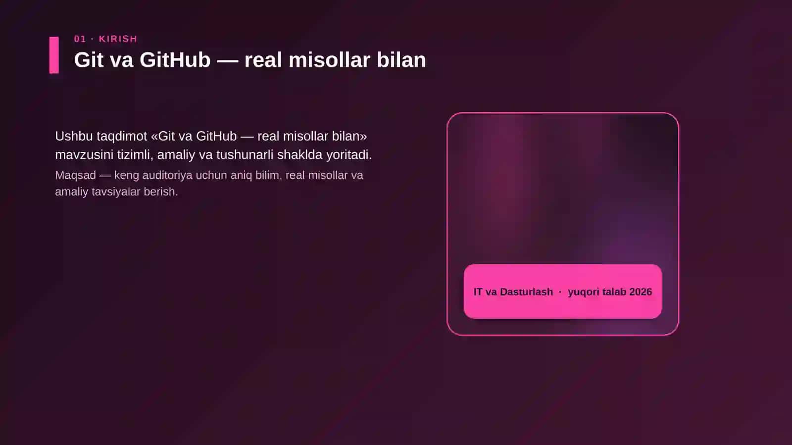Git va GitHub — real misollar bilan 4